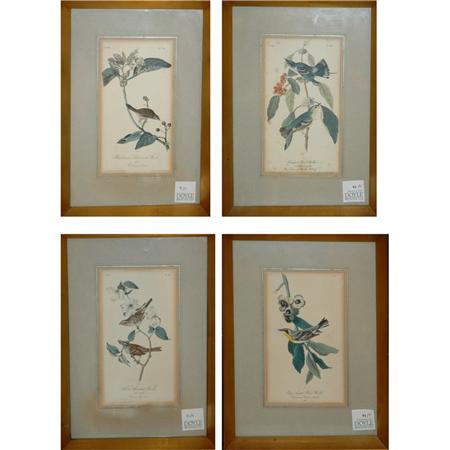 Appraisal: After Audubon Four hand-colored lithographs from the octavo edition Estimate