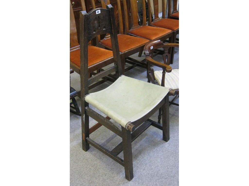 Appraisal: Arts Crafts oak side chair