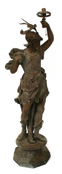 Appraisal: A spelter metal figure of a Spanish Conquistador now as