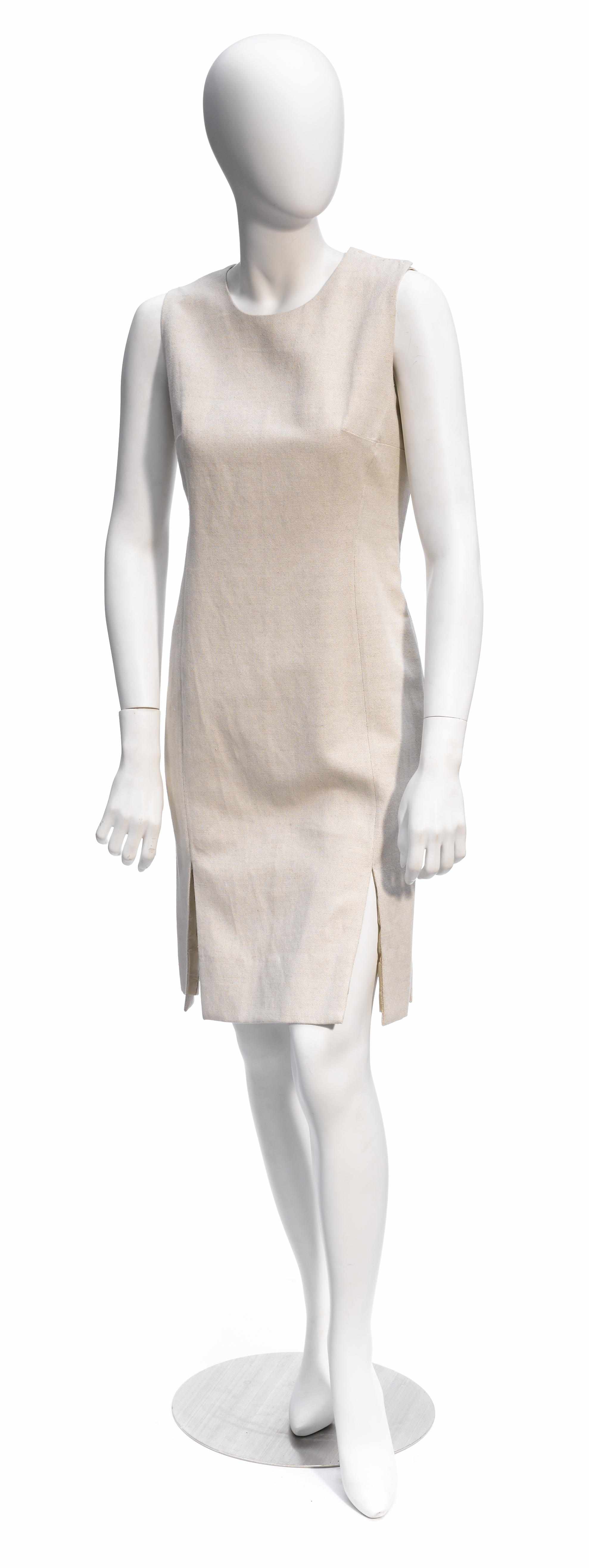 Appraisal: A Prada cream sleeveless dress size