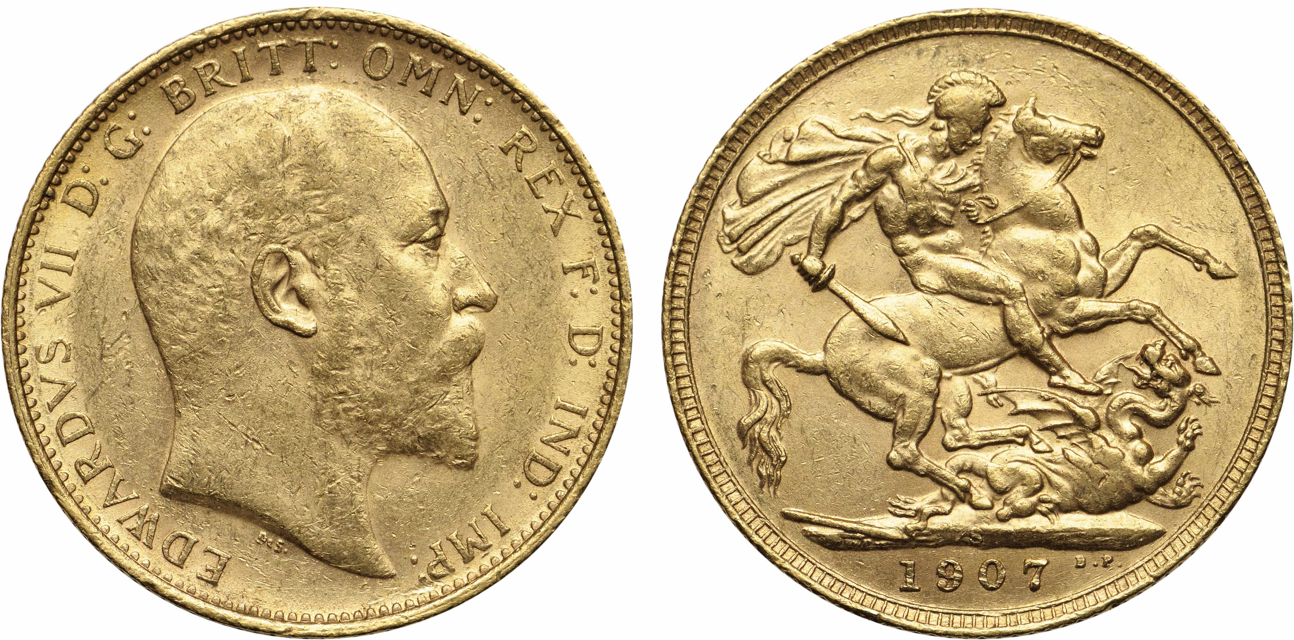 Appraisal: Australia Edward VII Sovereign -S KM- Lightly circulated with a