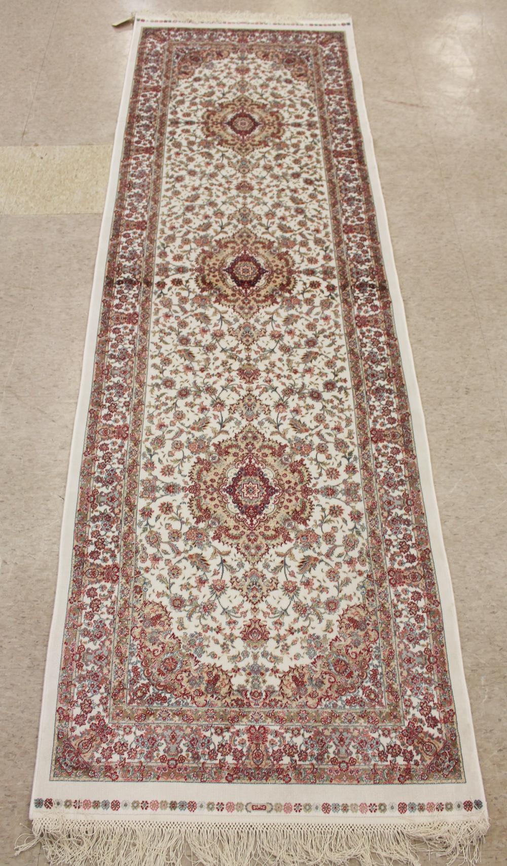 Appraisal: HAND KNOTTED TURKISH 'BAMBOO SILK' AREA RUG triple medallion and