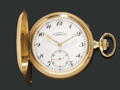 Appraisal: SAVONNETTE POCKET WATCH GLASH TTE WITH CHAIN ca Ros gold