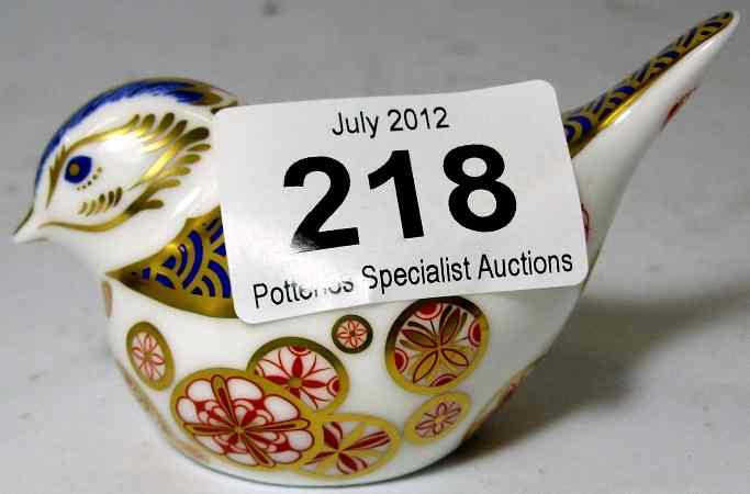 Appraisal: Royal Crown Derby Paperweight Derwent Goldcrest Gold Stopper and boxed