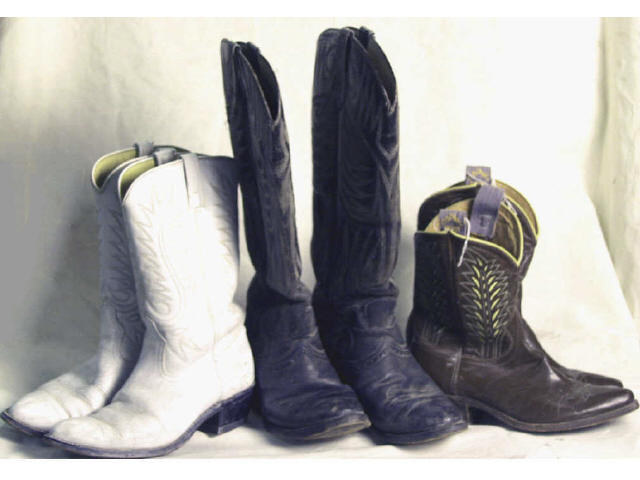 Appraisal: Collection of pair vintage cowboy boots includes black pair Biltrites