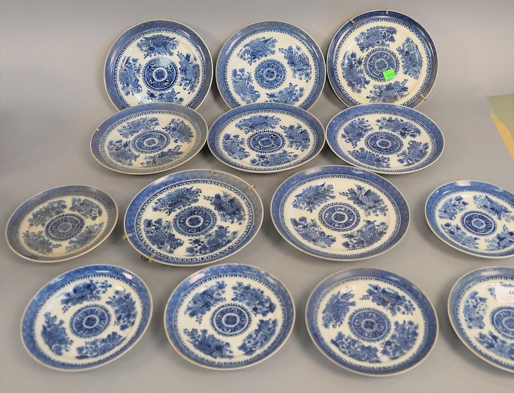 Appraisal: Nanking export plates to include thirteen plates of two sizes