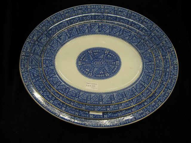 Appraisal: Set of Royal Worcester Ironstone Platters graduated blue decorated gold