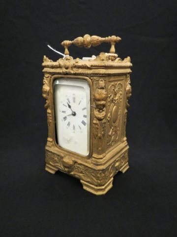 Appraisal: French Carriage Clock with alarm recased as found