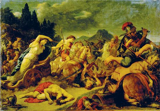 Appraisal: Louis Jean Francois Lagrenee French - ALLEGORY OF WAR oil