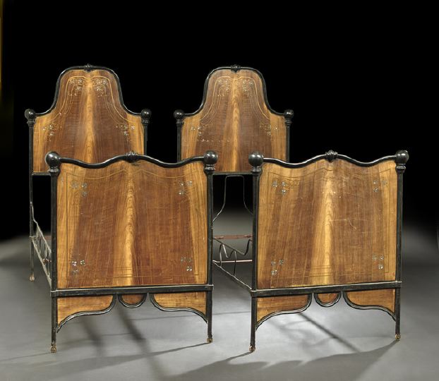 Appraisal: Pair of Napoleon III Tole Twin Beds third quarter th