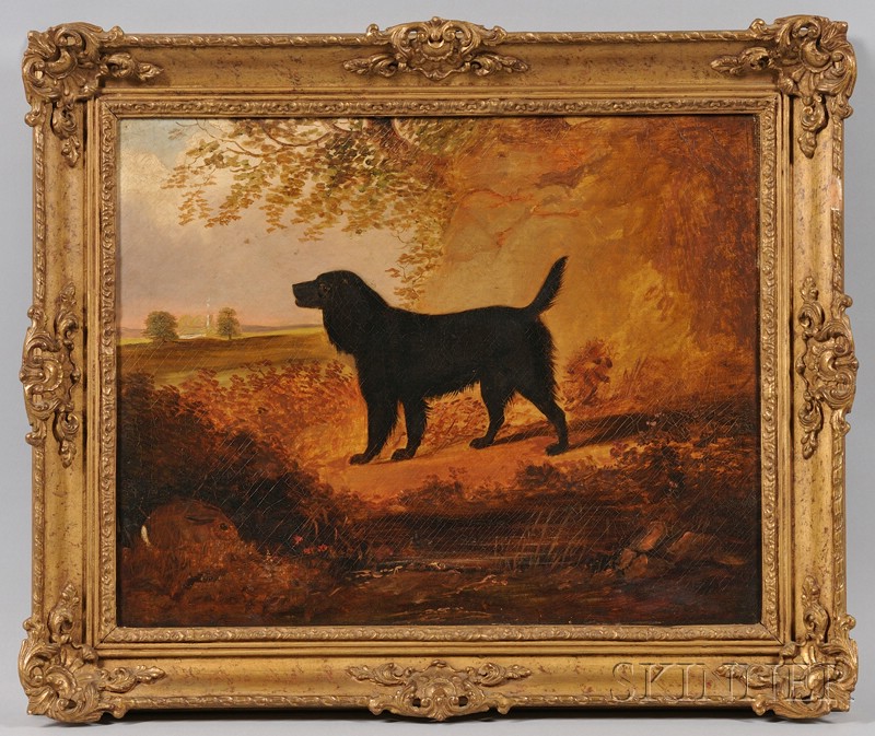 Appraisal: British School th Century Dog Portrait Signed and dated R