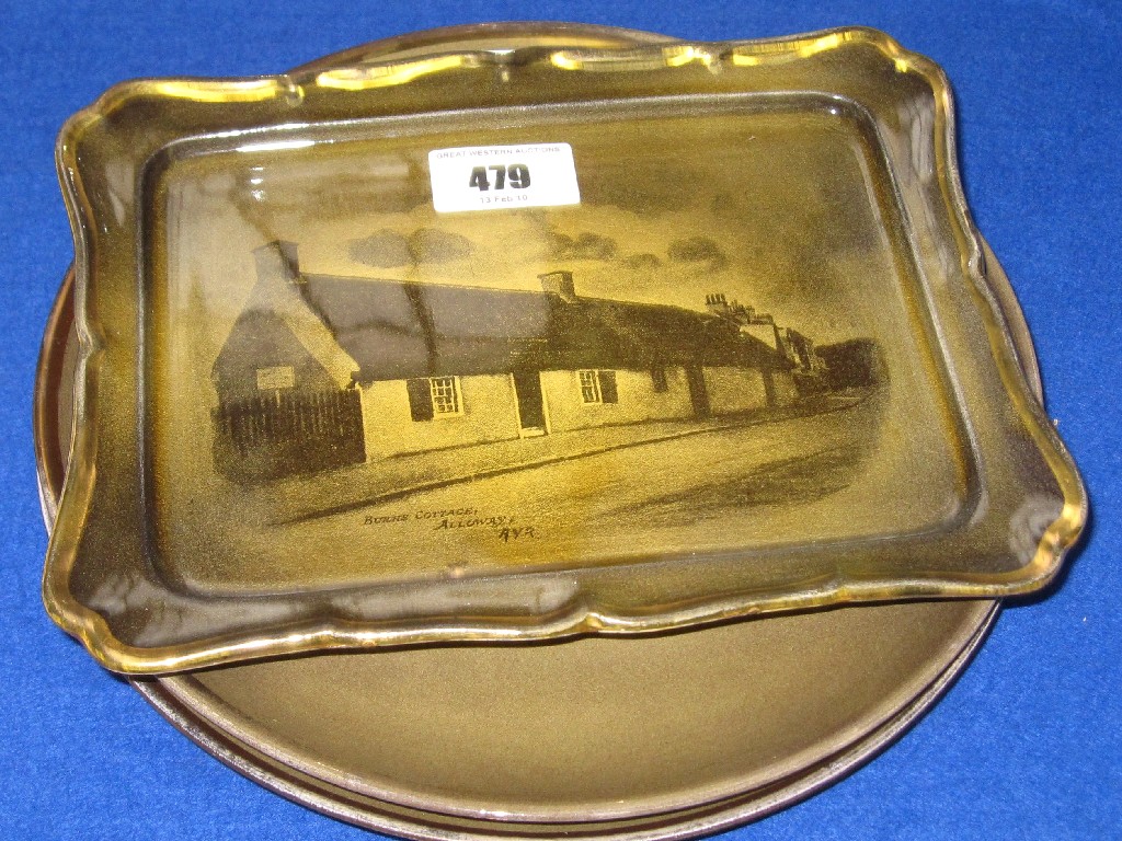 Appraisal: Lot comprising three Ridgways plates dishes with reference to Burns