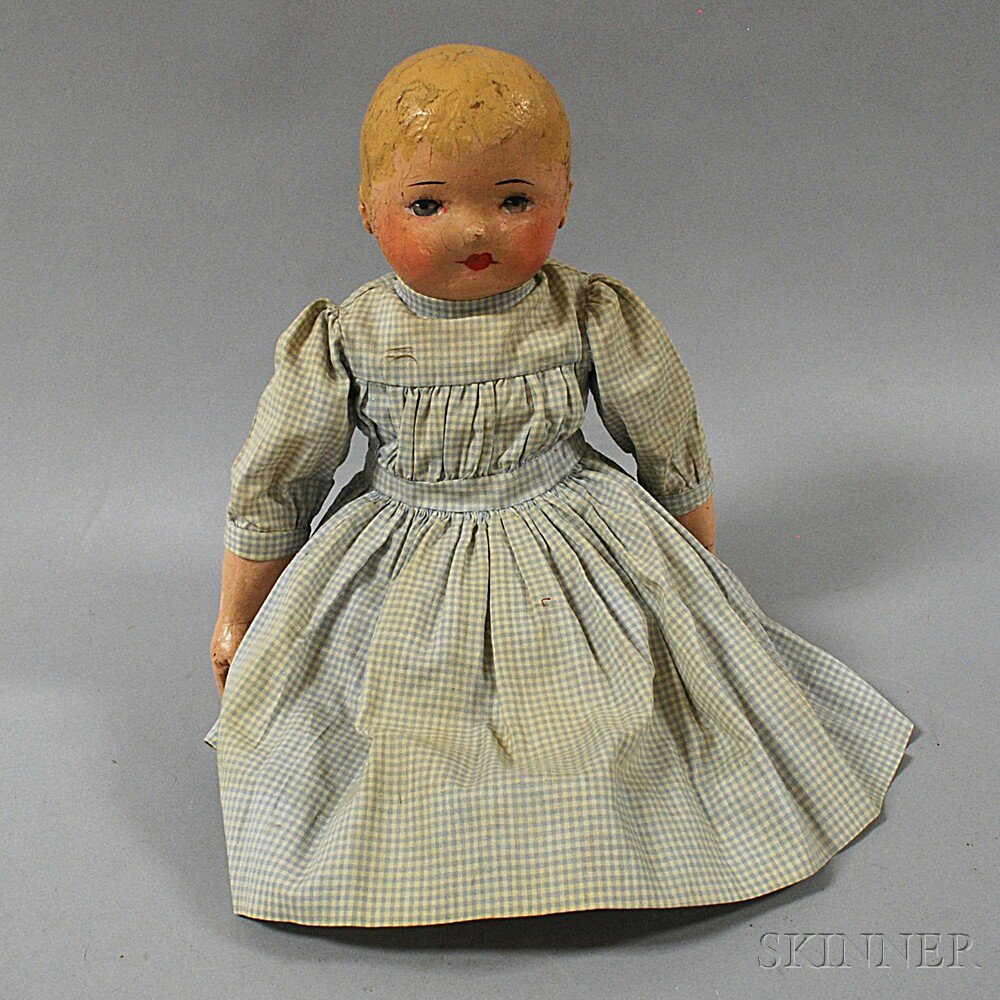 Appraisal: Martha Chase-type Oil Painted Stockinette Baby Doll with painted blonde