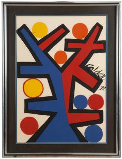 Appraisal: Alexander Calder ''Asymetrie'' signed and dated right center Calder lithograph