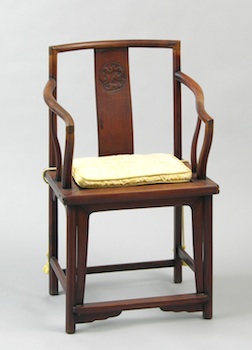 Appraisal: A Chinese Court Chair A delicately proportioned Chinese court chair