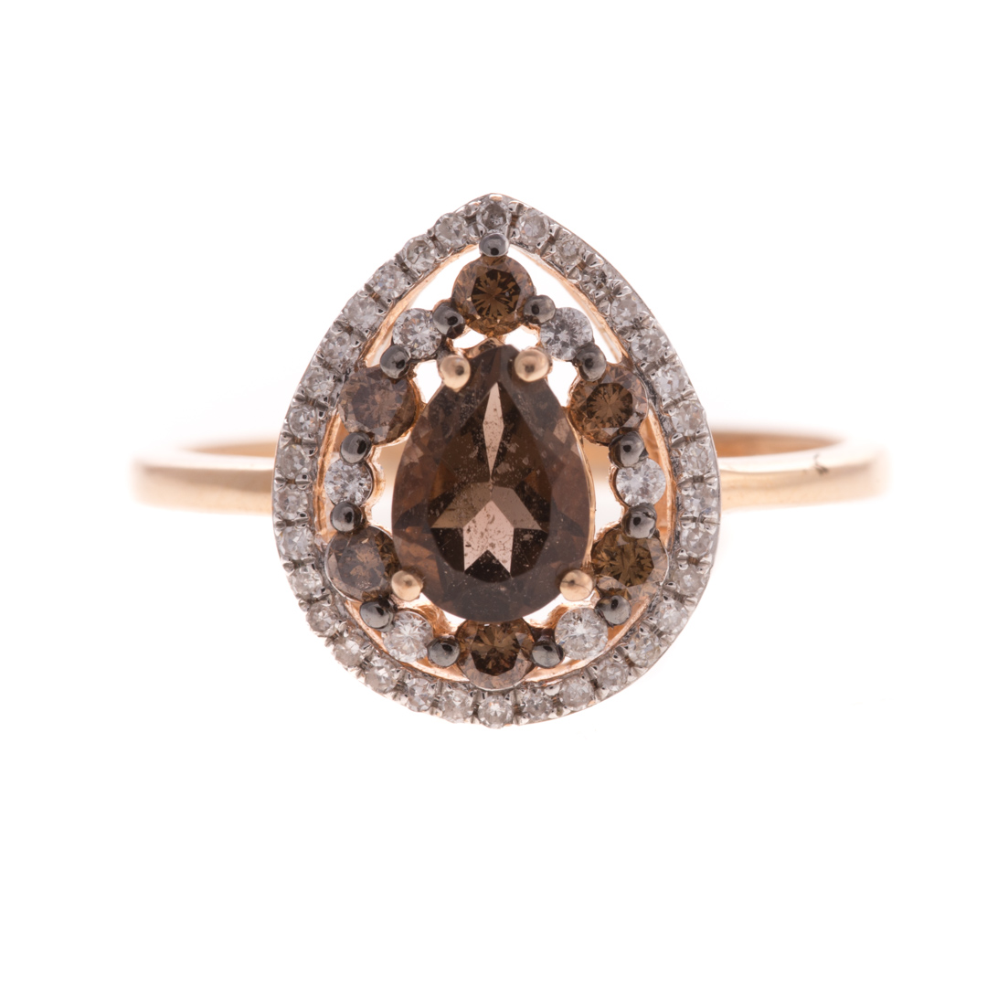 Appraisal: A Lady's K Topaz and Diamond Ring K yellow gold