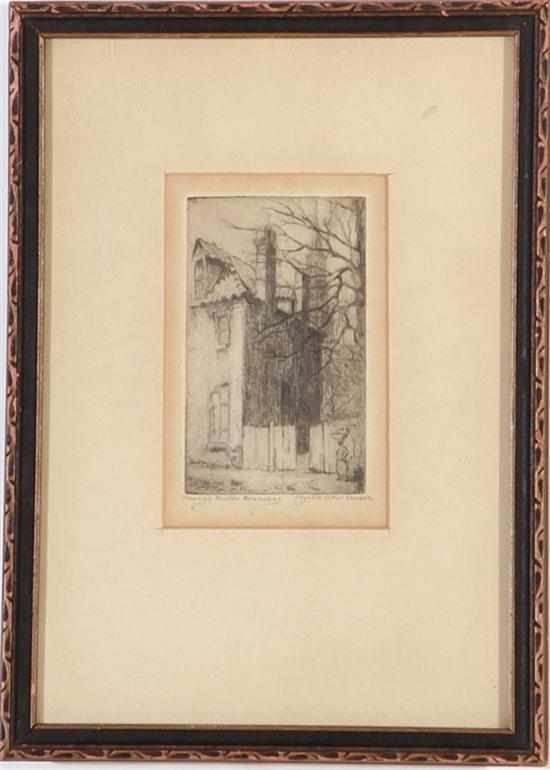 Appraisal: Elizabeth O'Neill Verner South Carolina - THROUGH WINTER BRANCHES etching