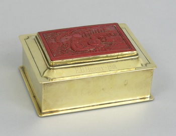 Appraisal: A Hand Made Brass Box by Potter Studio A hand