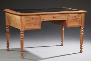 Appraisal: French Louis Philippe Carved Walnut Desk th c the rectangular