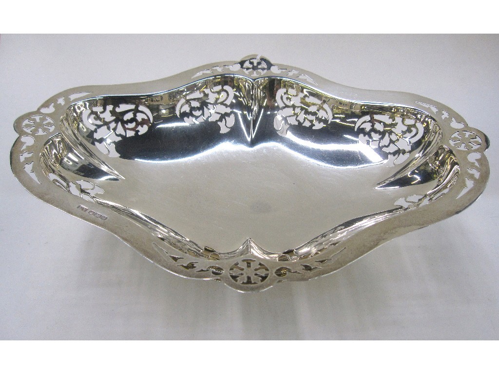 Appraisal: Silver pedestal basket with pierced decoration Sheffield