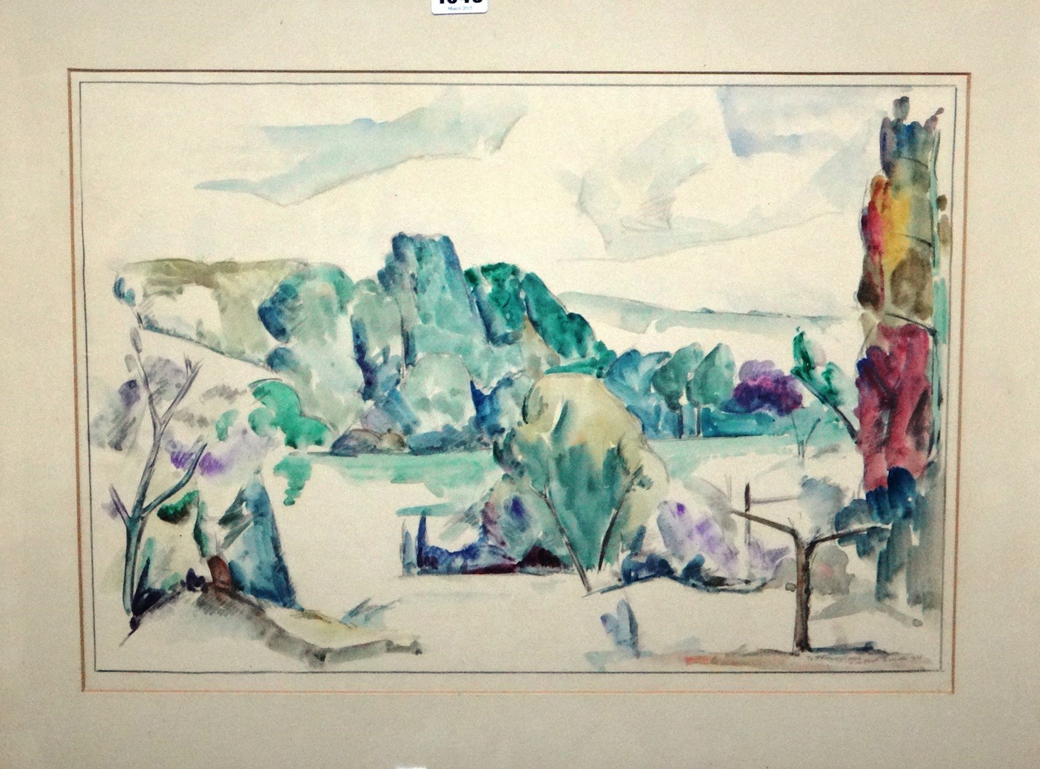 Appraisal: Elliott Seabrooke - Landscape watercolour signed inscribed and dated To