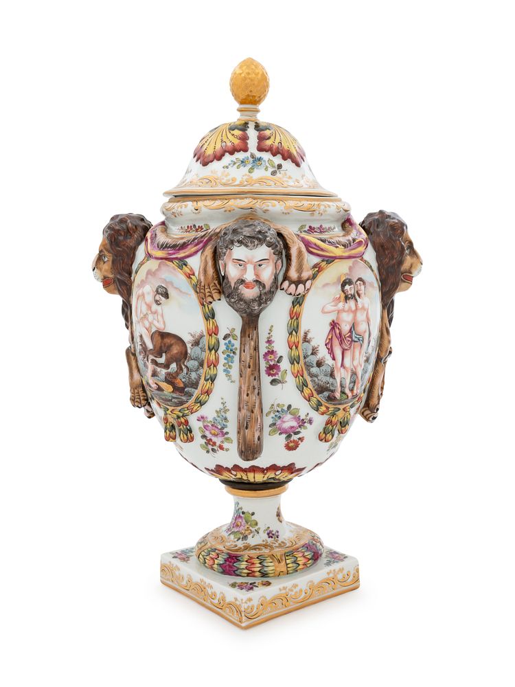 Appraisal: A Capodimonte Porcelain Urn A Capodimonte Porcelain Urn th Century