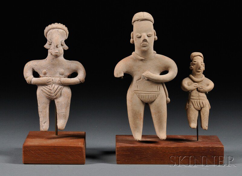 Appraisal: Three Tlatilco Figures damage ht to in Estimate - The