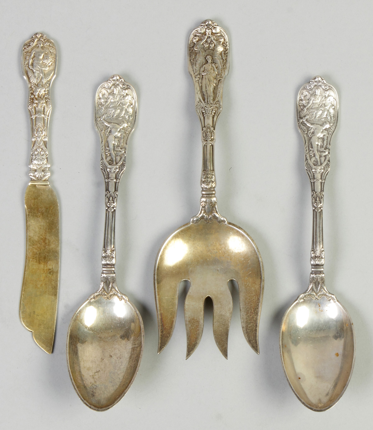 Appraisal: Four Gorham Sterling Silver Serving Pieces - Mythologique Pattern ozt