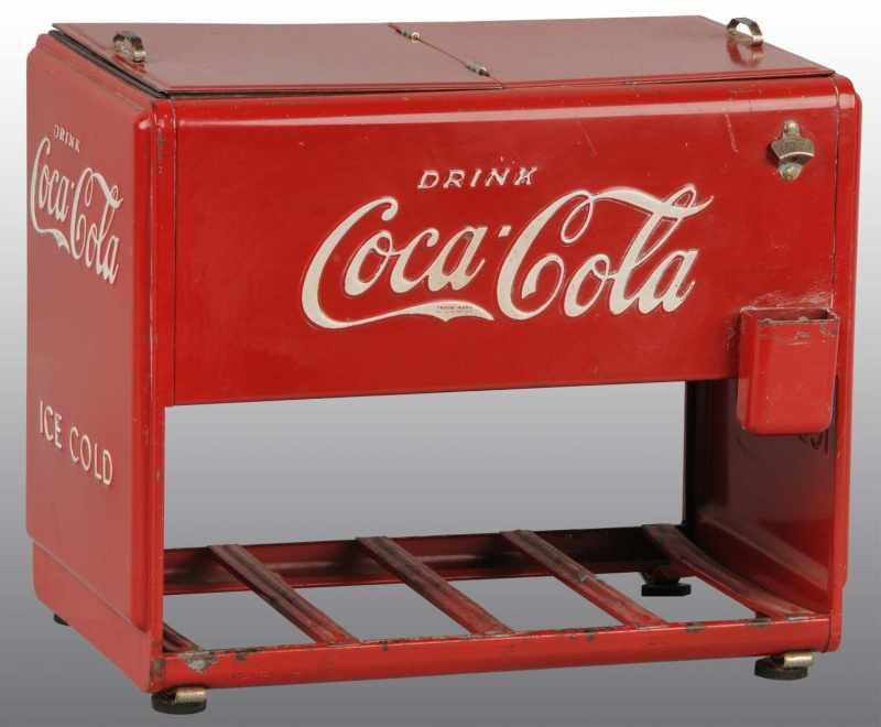 Appraisal: Pressed Steel Coca-Cola Cooler Description Salesman sample Minor marks scratches