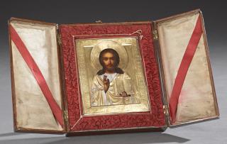 Appraisal: Russian Icon of Christ Pantocrator late th c Moscow with