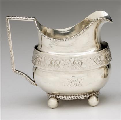 Appraisal: Silver cream pitcher collins v g forbes new york ny