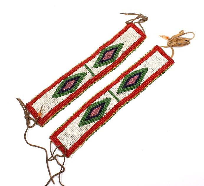 Appraisal: Sioux Native American Fully Beaded Arm Bands Available for your