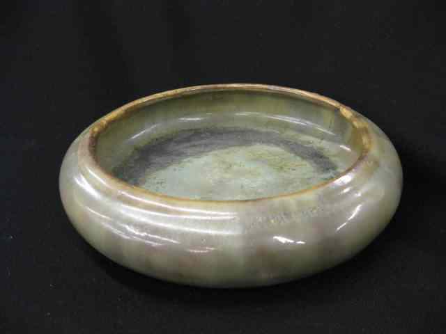 Appraisal: Fulper Pottery Bowl green browns flambe glaze Arts Crafts era