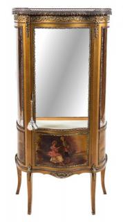 Appraisal: A Louis XV Style Vernis Martin Vitrine Height x width