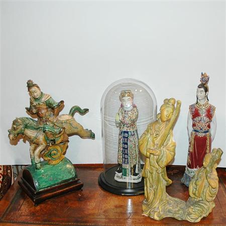 Appraisal: Group of Four Chinese and Japanese Porcelain and Ceramic Figures