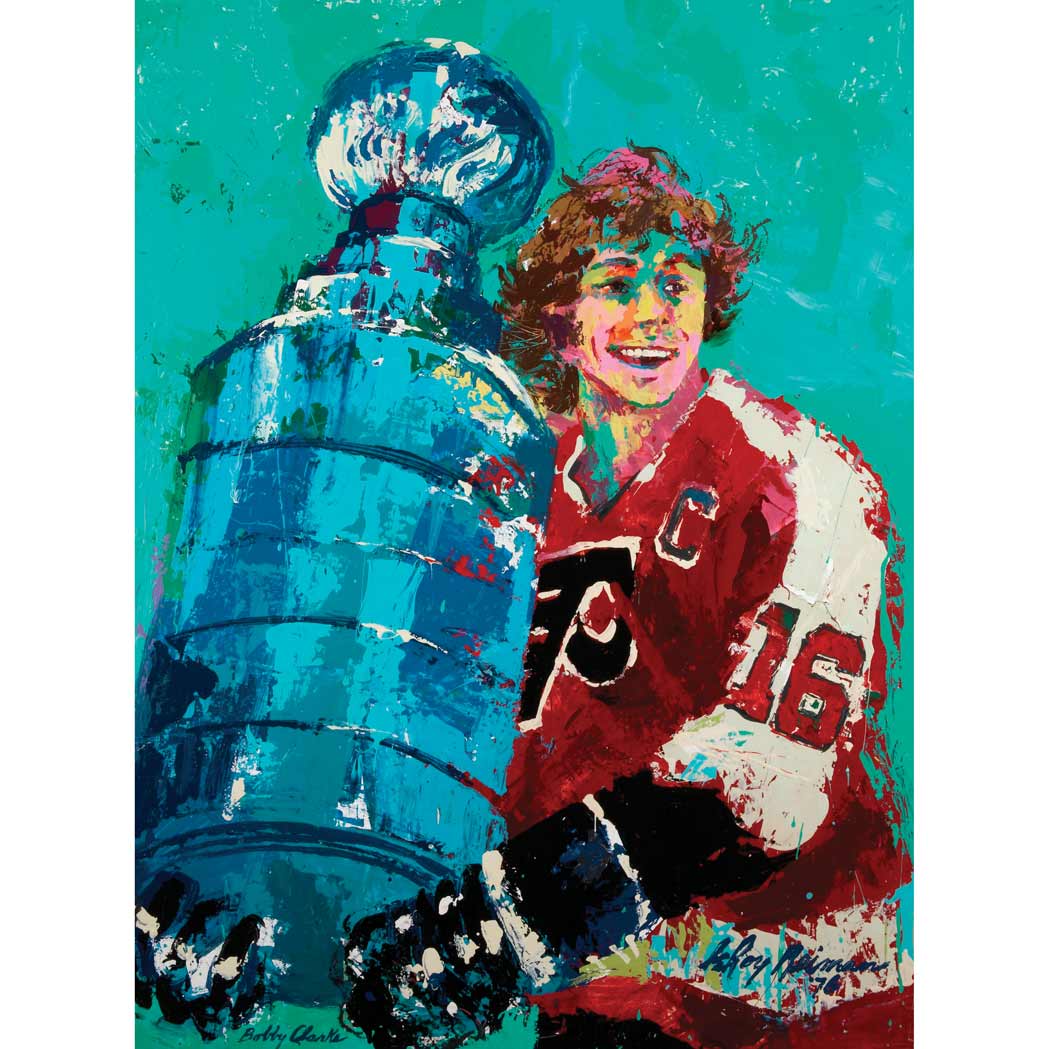 Appraisal: LeRoy Neiman American b Bobby Clarke Philadelphia Flyers Signed LeRoy