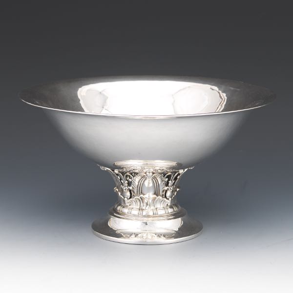 Appraisal: GORHAM DANISH STYLE LARGE STERLING SILVER CENTERPIECE FOOTED BOWL x