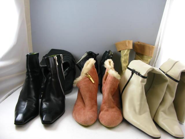 Appraisal: Six Pairs of Designer Boots the first a pair of