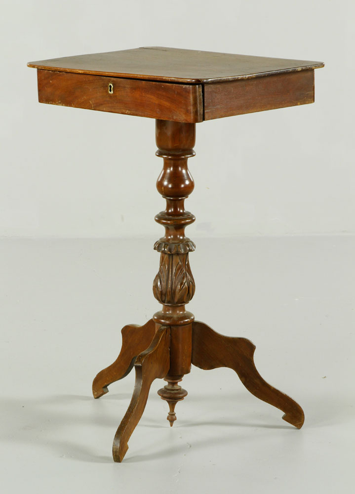 Appraisal: - th C Mahogany Stand th century mahogany stand with