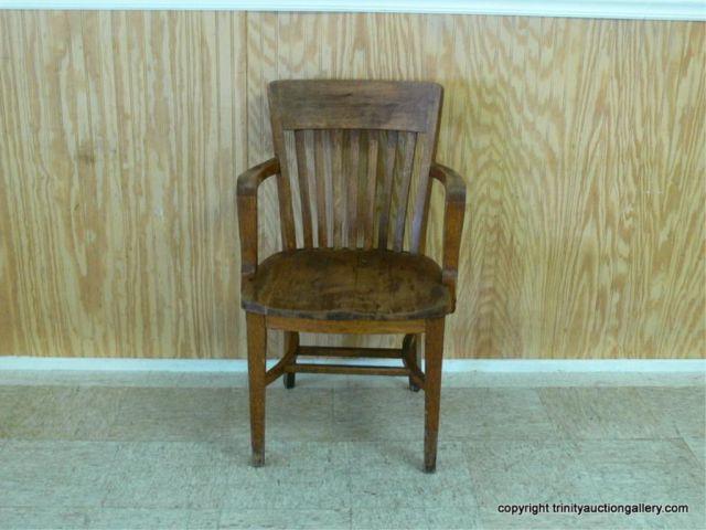 Appraisal: Vintage Solid Oak Library - Office Chair - Heavy all