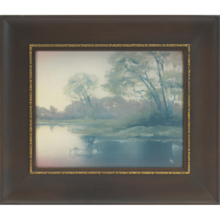 Appraisal: Rookwood plaque Vellum glaze with a beautifully detailed landscape titled