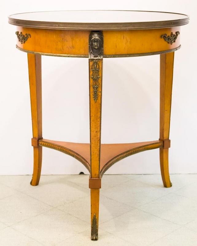 Appraisal: John Widdicomb Empire Gueridon Side Center Table John Widdicomb Empire-manner