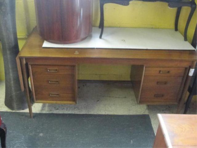 Appraisal: Midcentury Kneehole Desk From a Stamford CT estate Dimensions w