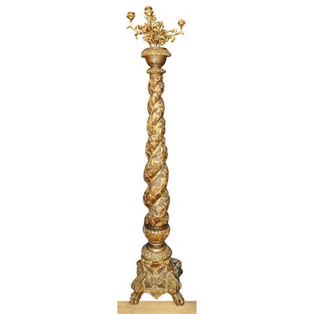 Appraisal: Continental Gilt-Wood Torchere Estimate -