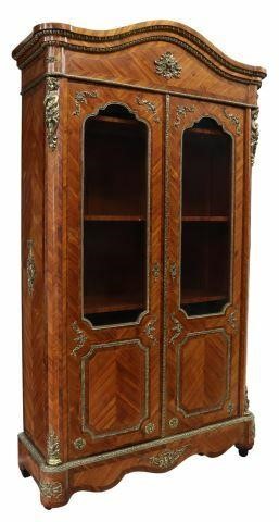 Appraisal: French Louis XIV style bookcase armoire late th early th