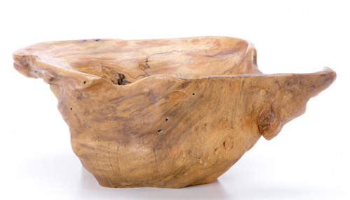 Appraisal: MELVIN LINDQUIST Black birch knob bowl with free-edge top and