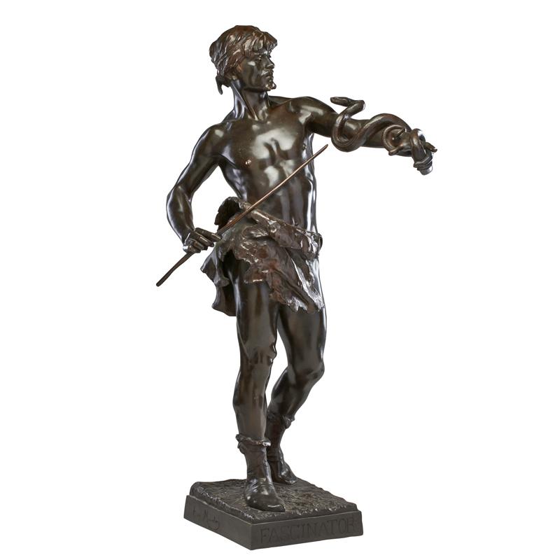 Appraisal: EUGENE MARIOTON French - Bronze statue Fascinator Siot-Decauville foundry Paris