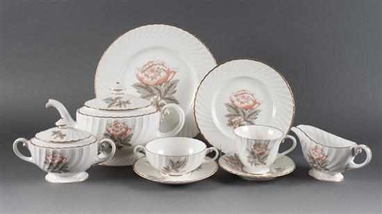 Appraisal: Royal Worcester china -piece partial dinner for service in the