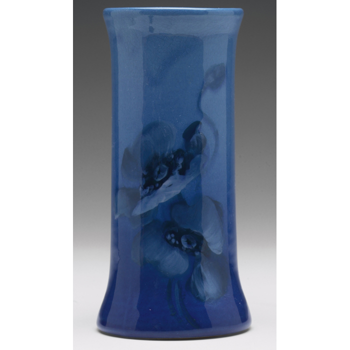 Appraisal: Nice Weller Blue Louwelsa vase finely painted poppies marked w