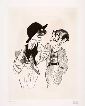 Appraisal: AL HIRSCHFELD Diane Keaton and Woody Allen in Annie Hall